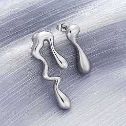 Некорневая нержавеющая сталь 304 серьги-гвоздики для женщин&nbsp;EJEW-S227-37P