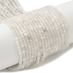 天然石ムーンストーンビーズ連売り  ラウンド  多面カット  3mm  穴：0.6mm  約124~125個/連  14.96