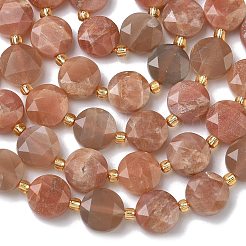 Нити из натуральных бусин из нескольких лунных камней&nbsp;G-C116-A188-01