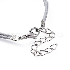 Bracciali cordone poliestere coreano cerati&nbsp;BJEW-JB04598