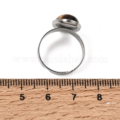 Anillos ajustables de acero inoxidable 304 para mujer.&nbsp;GG-CBA7994-04P-18