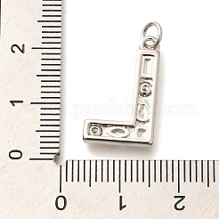 Латунные микропаве прозрачные подвески с фианитом KK-G521-01P-L