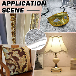 Волнистая кружевная лента из полиэстера длиной 19.5 м. OCOR-WH0100-02B