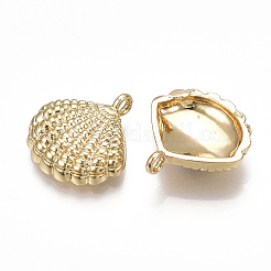 真鍮チャーム  カドミウムフリー＆ニッケルフリー＆鉛フリー  シェル  18KGP本金メッキ  16.5x16.5x3.5mm  穴：1.8mm&nbsp;LS-KK-S348-291