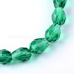 Chapelets de perles en verre transparent&nbsp;LS-GLAA-R024-6x8mm-10