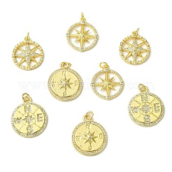 8 шт. 4 стиля латунные подвески с микропаве и кубическим цирконием&nbsp;KK-CJ0003-81