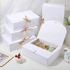 Складные бумажные подарочные коробки с лентой&nbsp;LS-CON-WH20001-11C-01
