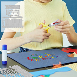 Углеродистая сталь разрезает трафареты DIY-WH0309-1443