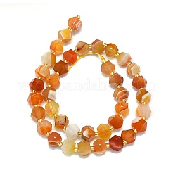 Нити из натуральных окрашенных и нагретых полосчатых агатовых бусин G-I376-A57-01