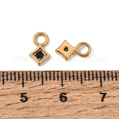 Ciondoli in acciaio inossidabile 304 con micro pavé di zirconi cubici&nbsp;CU-CBAAD26-01G