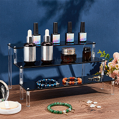 Alzate per display organizer in acrilico trasparente assemblate a 3 livello&nbsp;ODIS-WH0029-85B
