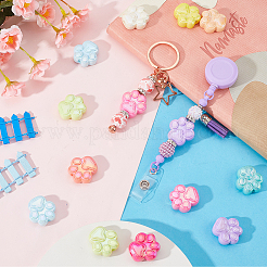 50шт акриловые бусины с УФ-покрытием OACR-SP0001-03