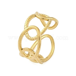 Овальное кольцо-манжета из нержавеющей стали 304 для женщин&nbsp;RJEW-Z083-03G-01