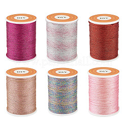 6 рулон полиэстеровой металлизированной нити 6 цветов OCOR-TA0002-82A
