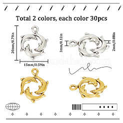 60 шт. 2 цвета подвески из сплава в тибетском стиле&nbsp;FIND-SC0004-94