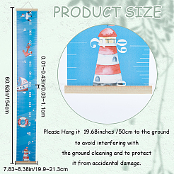 Съемная таблица роста на тему океана для детей AJEW-WH0165-69A