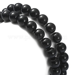 Bracelets de chaîne en perles d'onyx noir naturel pour femmes&nbsp;BJEW-TA00422