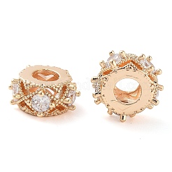 Латунные микропаве из прозрачного кубического циркония KK-U028-25G