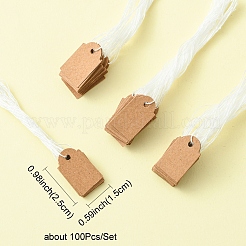 100 шт. бирки из крафт-бумаги AJEW-FS0001-14