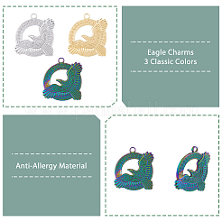 12 шт. подвески из нержавеющей стали 304 двух цветов&nbsp;STAS-DC0013-39