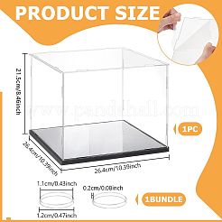 Caja de almacenamiento con placa de alta penetración de plástico orgánico y lámina de expansión de PVC en la parte inferior&nbsp;AJEW-WH0650-44