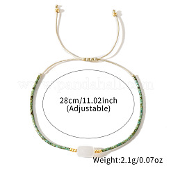 Браслеты из бисера из натурального белого нефрита SR7780