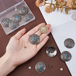 10 rivet décoratif en alliage d'argent antique&nbsp;BUTT-GF0004-22C