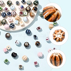 56шт 14 стиля фарфоровые бусины ручной работы PORC-FS0001-30