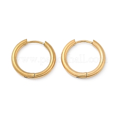 202 pendientes de aro de acero inoxidable&nbsp;X-EJEW-F111A-18mm-G