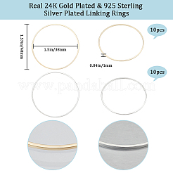 20 шт. 2-х цветные латунные соединительные кольца KK-BBC0010-03