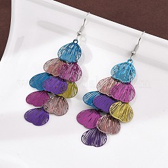 Серьги-подвески в форме сердца из нержавеющей стали 430 EJEW-A137-09P-02