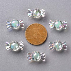 透明なアクリルビーズ  二層ビーズ  ABカラー  キャンディ  アクアマリン  9x17x8.5mm  穴：2mm  約960個/500g&nbsp;TACR-S152-03B-SS2111