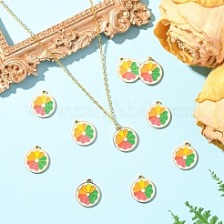 10 шт. 10 шт. эмалированные подвески в виде фруктов из нержавеющей стали 304&nbsp;STAS-YW0003-17G