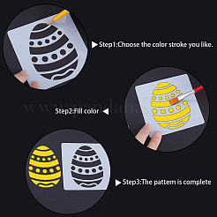 Пасхальный питомец пластиковый выдолбленный рисунок трафареты для рисования шаблоны&nbsp;DIY-WH0349-107