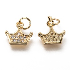 Латунные микропаве прозрачные кубические циркониевые подвески ZIRC-C020-39G