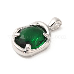 Подвески из платиновой латуни с микропаве из кубических цирконий&nbsp;KK-U031-02P-04