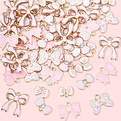 80 шт. 5 стиля подвески из эмалевого сплава в виде банта&nbsp;ENAM-SC0007-11