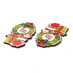 Большие деревянные подвески с рождественским принтом на одно лицо WOOD-D025-20