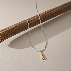 Collane lunghe con pendente a goccia in acciaio inossidabile 304 per donna&nbsp;WG6AD54-01