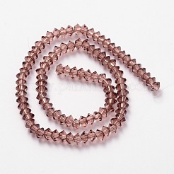 Граненые двухконусные прозрачные стеклянные бусины&nbsp;GLAA-J082-A01