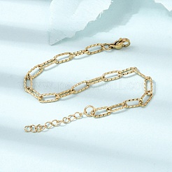 Bracciali a catena testurizzata a graffetta in acciaio inossidabile 304 da 4 mm per uomo e donna&nbsp;SA-CBAB767-08G