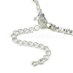 Ожерелье из квадратных бусин из синтетического гематита с застежками из нержавеющей стали 304 NJEW-JN04410-02