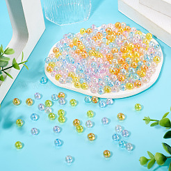 300шт 6 цвета прозрачные акриловые бусины&nbsp;MACR-TA0002-47