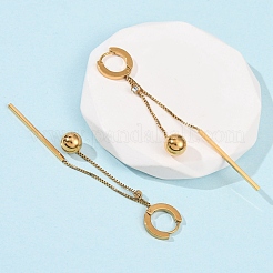 Серьги-кольца из нержавеющей стали 304 EJEW-F393-11G