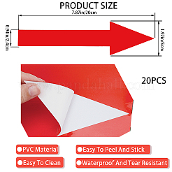 Adesivi con etichetta a freccia autoadesiva in pvc&nbsp;DIY-WH0504-18E