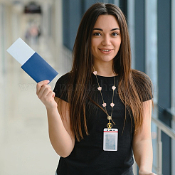 Держатель для карточек с эмалью из цветного сплава&nbsp;HJEW-FH00047