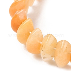 Bracelets extensibles en perles de jade topaze naturelle bicone pour femmes et hommes&nbsp;BJEW-C097-05N