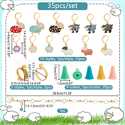 35 Stück Schaf-DIY-Strickwerkzeug-Sets&nbsp;HJEW-NB00057