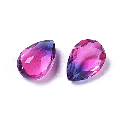 Двухцветные прозрачные стеклянные кабошоны со стразами EGLA-L022A-07