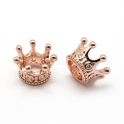 Латунные микро проложить класса AAA кубического циркония бусы&nbsp;ZIRC-G100-46-NR